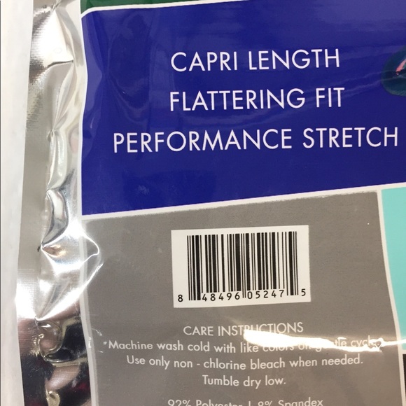 Blue Star Blue/Black Floral Capri Leggings Women’s - Picture 6 of 12